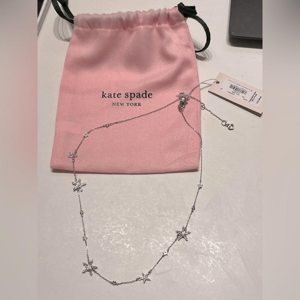 Kate Spade Star Necklace Silver - new/ never worn